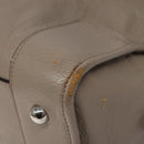 LOEWE Anagram Amazona 36 Hand Bag Leather Beige Silver Auth ep8171-10