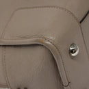 LOEWE Anagram Amazona 36 Hand Bag Leather Beige Silver Auth ep8171-14