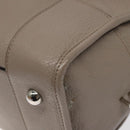 LOEWE Anagram Amazona 36 Hand Bag Leather Beige Silver Auth ep8171-15