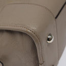 LOEWE Anagram Amazona 36 Hand Bag Leather Beige Silver Auth ep8171-16