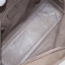 LOEWE Anagram Amazona 36 Hand Bag Leather Beige Silver Auth ep8171-11