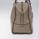 LOEWE Anagram Amazona 36 Hand Bag Leather Beige Silver Auth ep8171-5