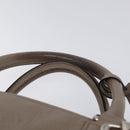 LOEWE Anagram Amazona 36 Hand Bag Leather Beige Silver Auth ep8171-9