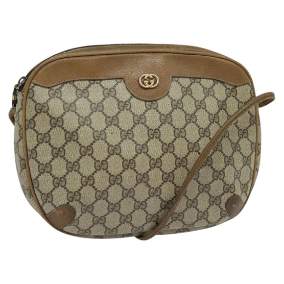 GUCCI GG Supreme Shoulder Bag PVC Beige 001 104 0558 Auth ep8184