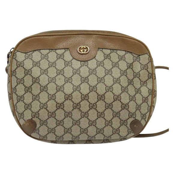 GUCCI GG Supreme Shoulder Bag PVC Beige 001 104 0558 Auth ep8184