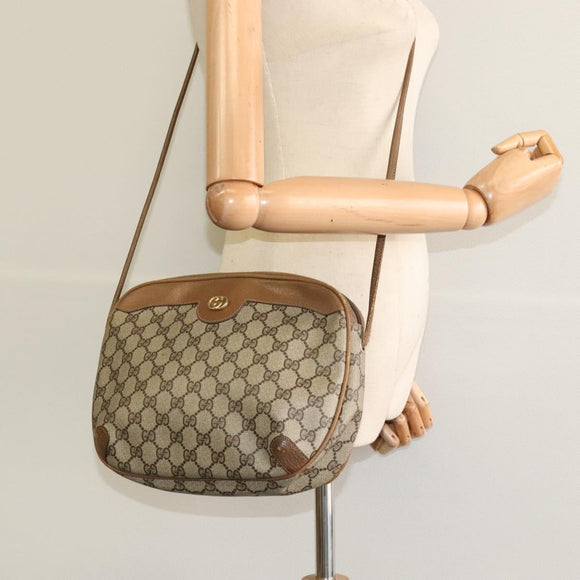 GUCCI GG Supreme Shoulder Bag PVC Beige 001 104 0558 Auth ep8184