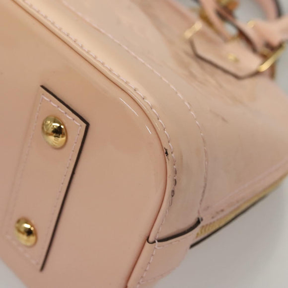 LOUIS VUITTON Vernis Alma BB Hand Bag 2way Pink Rose valerine M50415 Auth ep8196