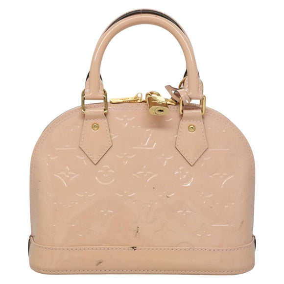 LOUIS VUITTON Vernis Alma BB Hand Bag 2way Pink Rose valerine M50415 Auth ep8196