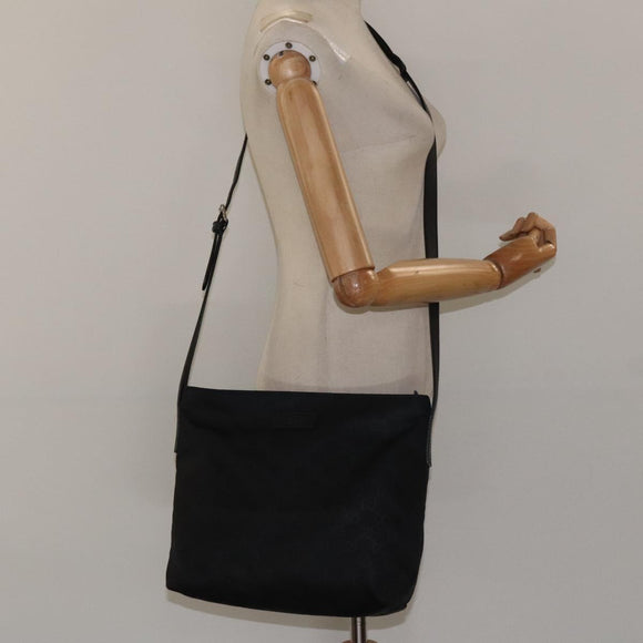 GUCCI GG Canvas Shoulder Bag Nylon Black 314529 Auth ep8197