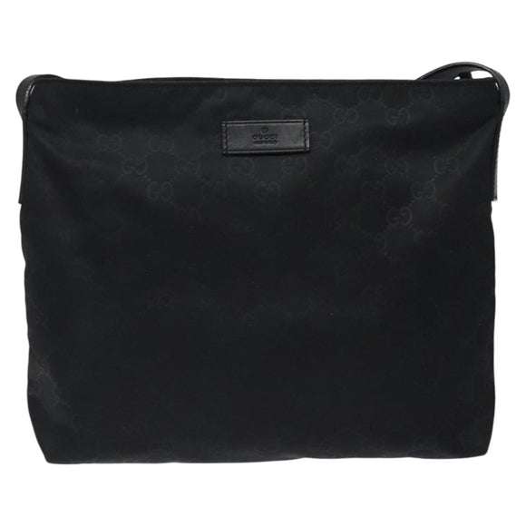 GUCCI GG Canvas Shoulder Bag Nylon Black 314529 Auth ep8197