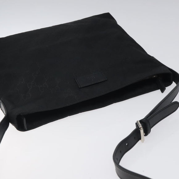 GUCCI GG Canvas Shoulder Bag Nylon Black 314529 Auth ep8197