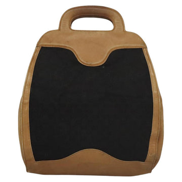 GUCCI GG Canvas Hand Bag Leather Black Auth ep8204 - 0