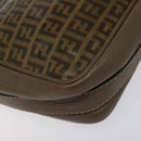 FENDI Zucchino Canvas Shoulder Bag Beige Auth ep8208-13