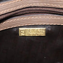 FENDI Zucchino Canvas Shoulder Bag Beige Auth ep8208-15