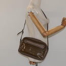 FENDI Zucchino Canvas Shoulder Bag Beige Auth ep8208-21