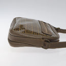 FENDI Zucchino Canvas Shoulder Bag Beige Auth ep8208-3