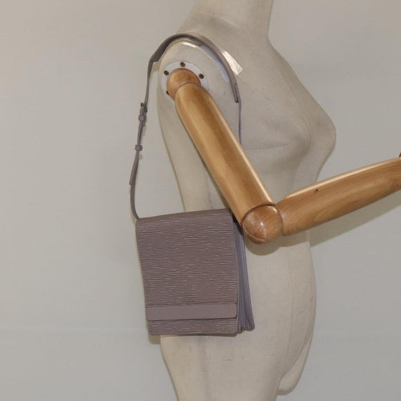 LOUIS VUITTON Epi Biarritz Shoulder Bag Gray pepper M5293C LV Auth ep8212