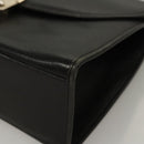 Burberrys Hand Bag Leather 2way Black Auth ep8214-14