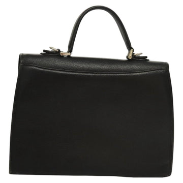 Burberrys Hand Bag Leather 2way Black Auth ep8214 - 0