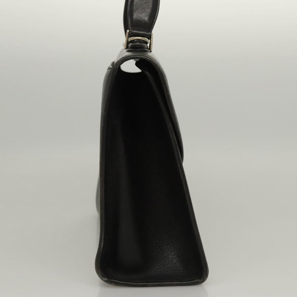 Burberrys Hand Bag Leather 2way Black Auth ep8214