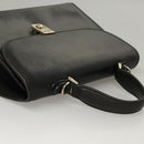 Burberrys Hand Bag Leather 2way Black Auth ep8214-6
