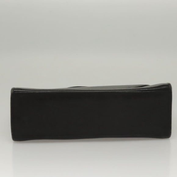 Burberrys Hand Bag Leather 2way Black Auth ep8214