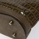FENDI Zucchino Canvas Shoulder Bag Enamel Beige Gold Auth ep8215-12