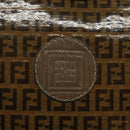 FENDI Zucchino Canvas Shoulder Bag Enamel Beige Gold Auth ep8215-14