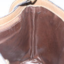 FENDI Zucchino Canvas Shoulder Bag Enamel Beige Gold Auth ep8215-17