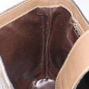 FENDI Zucchino Canvas Shoulder Bag Enamel Beige Gold Auth ep8215-18