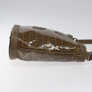 FENDI Zucchino Canvas Shoulder Bag Enamel Beige Gold Auth ep8215-4