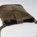 FENDI Zucchino Canvas Shoulder Bag Enamel Beige Gold Auth ep8215-6
