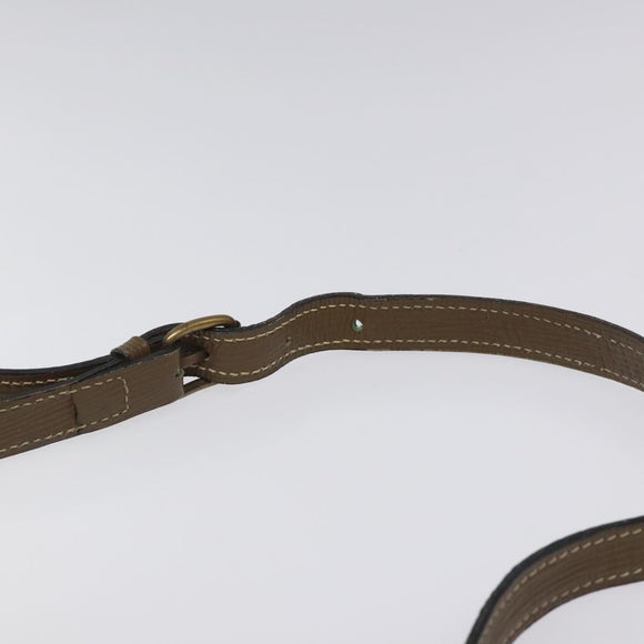 FENDI Zucchino Canvas Shoulder Bag Enamel Beige Gold Auth ep8215