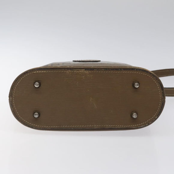 FENDI Zucchino Canvas Shoulder Bag Enamel Beige Gold Auth ep8215
