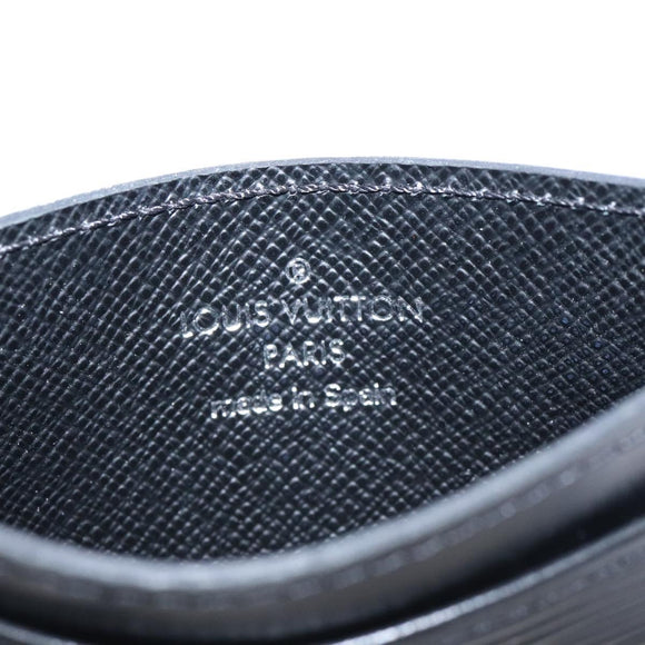 LOUIS VUITTON Epi Porte Cartes Simple Card Case Black M63512 LV Auth ep8221V