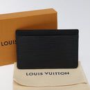 LOUIS VUITTON Epi Porte Cartes Simple Card Case Black M63512 LV Auth ep8221V-12