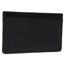 LOUIS VUITTON Epi Porte Cartes Simple Card Case Black M63512 LV Auth ep8221V-1