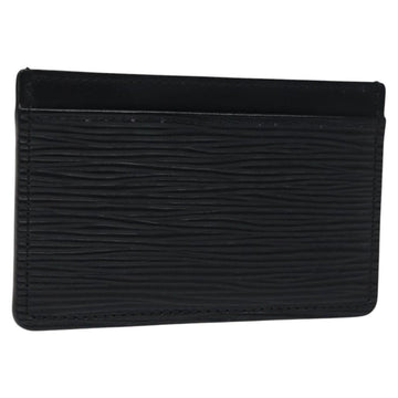 LOUIS VUITTON Epi Porte Cartes Simple Card Case Black M63512 LV Auth ep8221V