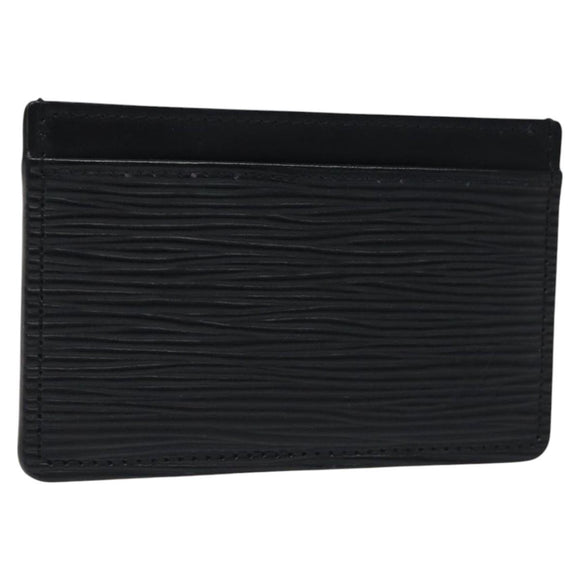 LOUIS VUITTON Epi Porte Cartes Simple Card Case Black M63512 LV Auth ep8221V