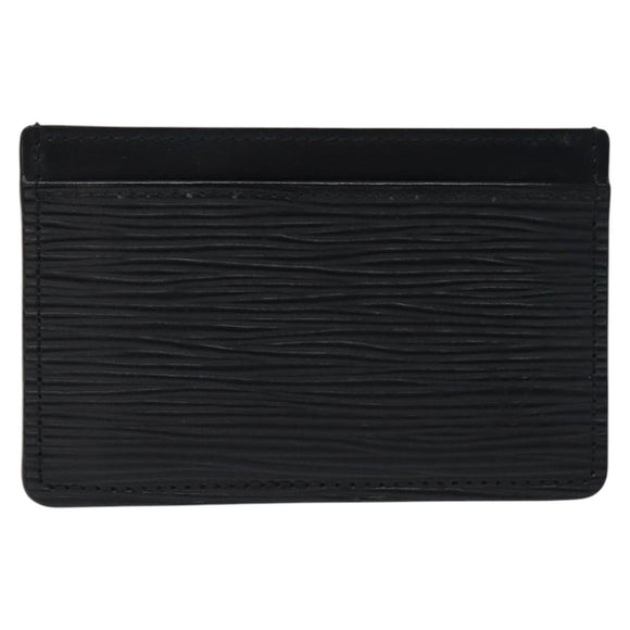 LOUIS VUITTON Epi Porte Cartes Simple Card Case Black M63512 LV Auth ep8221V