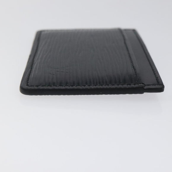 LOUIS VUITTON Epi Porte Cartes Simple Card Case Black M63512 LV Auth ep8221V