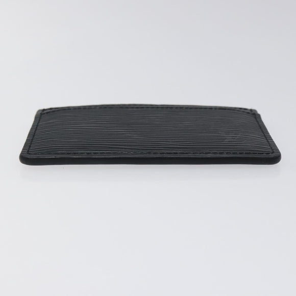 LOUIS VUITTON Epi Porte Cartes Simple Card Case Black M63512 LV Auth ep8221V