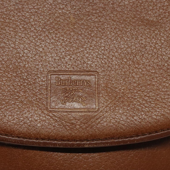Burberrys Shoulder Bag Leather Brown Auth ep8223
