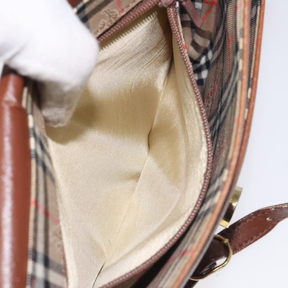 Burberrys Shoulder Bag Leather Brown Auth ep8223