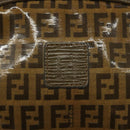 FENDI Zucchino Canvas Shoulder Bag Brown Auth ep8229-17