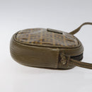 FENDI Zucchino Canvas Shoulder Bag Brown Auth ep8229-3