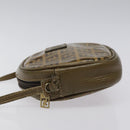 FENDI Zucchino Canvas Shoulder Bag Brown Auth ep8229-4