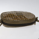 FENDI Zucchino Canvas Shoulder Bag Brown Auth ep8229-6