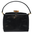 GUCCI Hand Bag Leather Black Gold 000 2048 0175 Auth ep8231-13