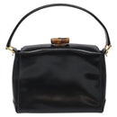 GUCCI Hand Bag Leather Black Gold 000 2048 0175 Auth ep8231-2
